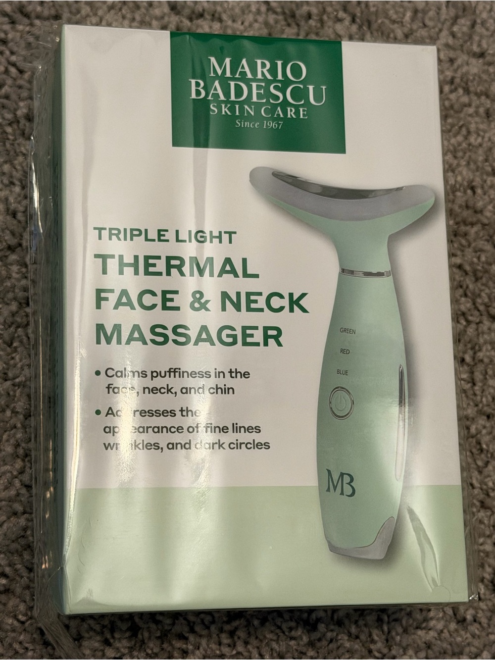 Mario Badescu Mint Green Triple Light Thermal Face & Neck Massager